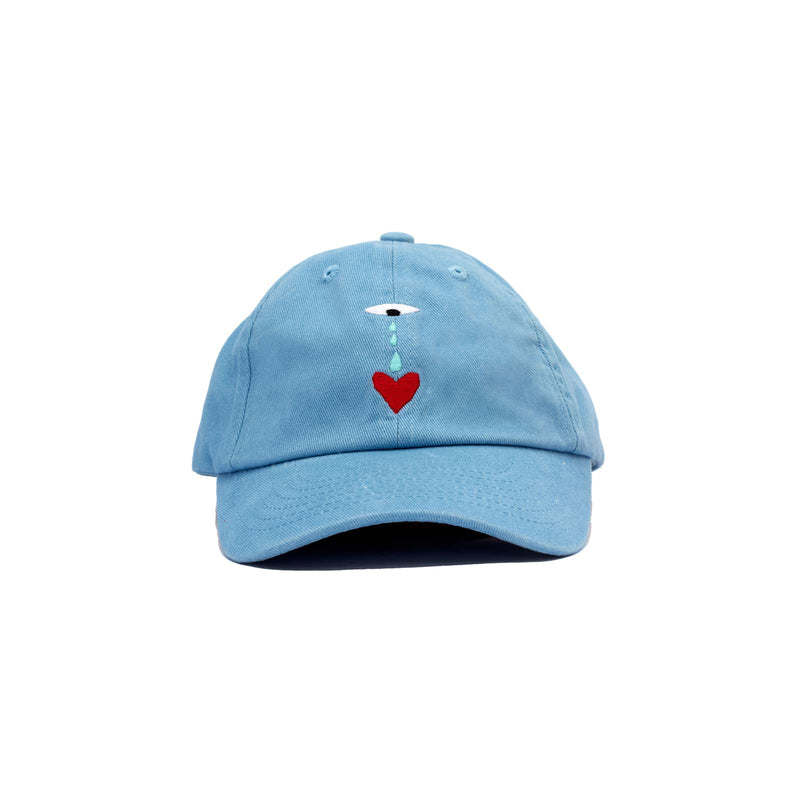 Kids cap (Baby blue with evil eye & signature heart) “EVIL EYE CAP”